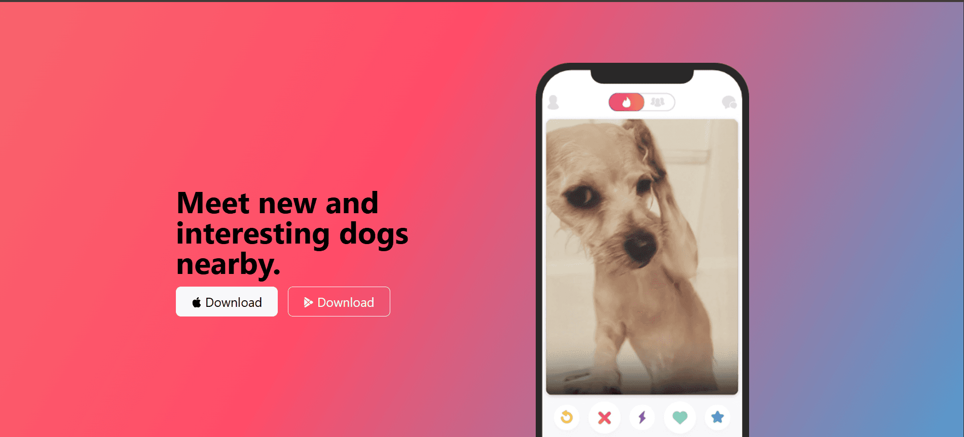 TinDOG Website Clone